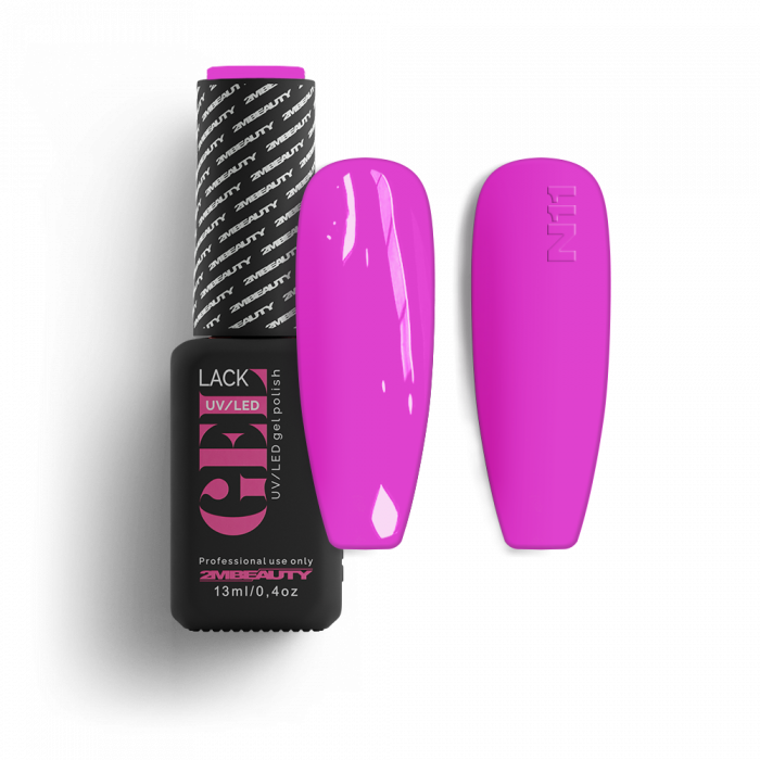 Gel Lack - Neon N011:
Élénk pasztell pink árnyalatú, krémes lakkzselé, magas pigmenttartalomm...