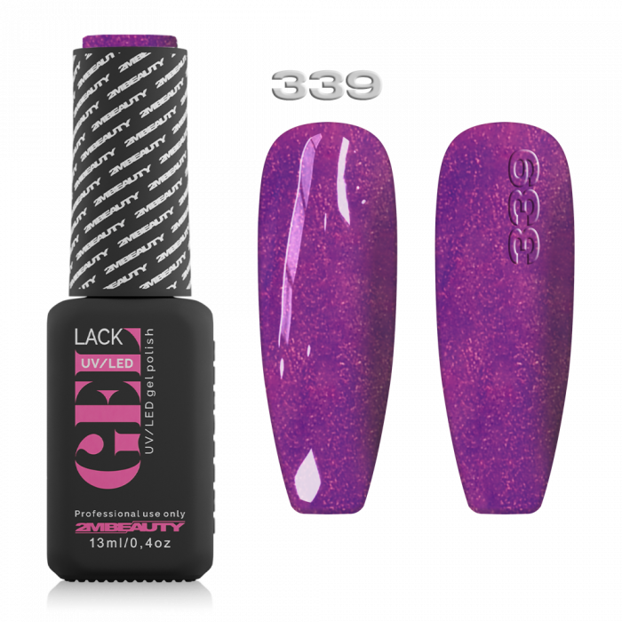 Gel Lack - Csillámos 339: Élénk, lilás-pink színű, selyemfényű, csillámos lakkzselé....