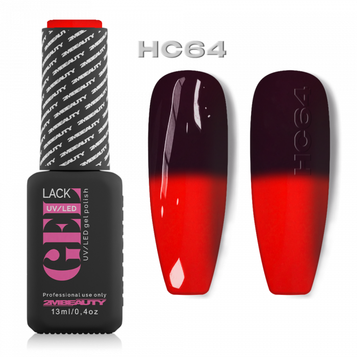 Gel lack - Hőre változó HC64: Hideg állapotában sötét lila, a meleg hatására pedig élénk ...