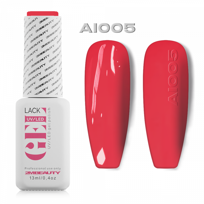 Gel Lack - All In 005: Egyfázisú, barackos-pink gél lakk, mely alap és fedő nélkül tökélete...