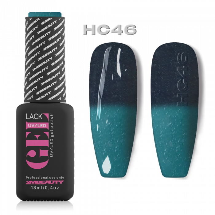 Gel lack - Hőre változó HC46: Hideg állapotában sötétzöld, a meleg hatására pedig smaragdz...