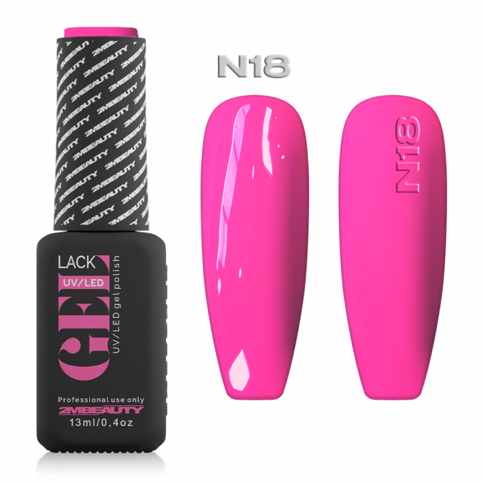 Gel Lack - Neon N018:
Erős rózsaszín lakkzselé!
 
Figyelem!
- Használat előtt alaposan ráz...