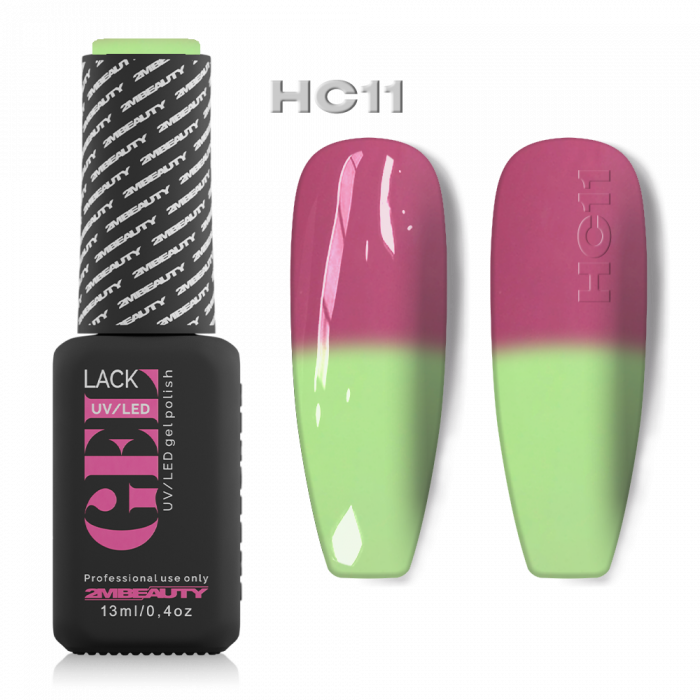 Gel lack - Hőre változó HC11:
Hideg állapotában lilás rózsaszín, a meleg hatására pedig p...