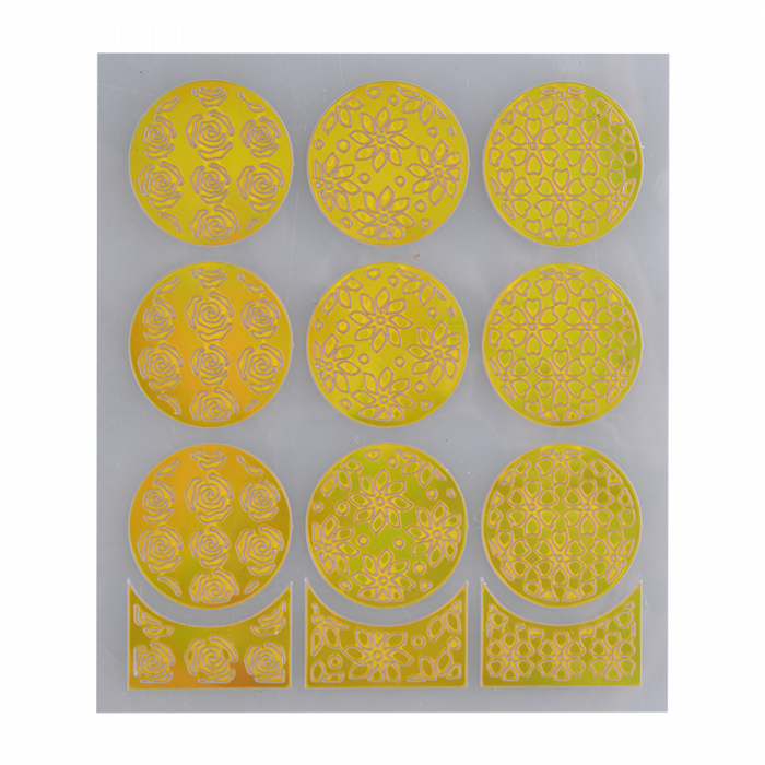 Nail Stencil 02 Gold: Öntapadós matrica díszítéshez...