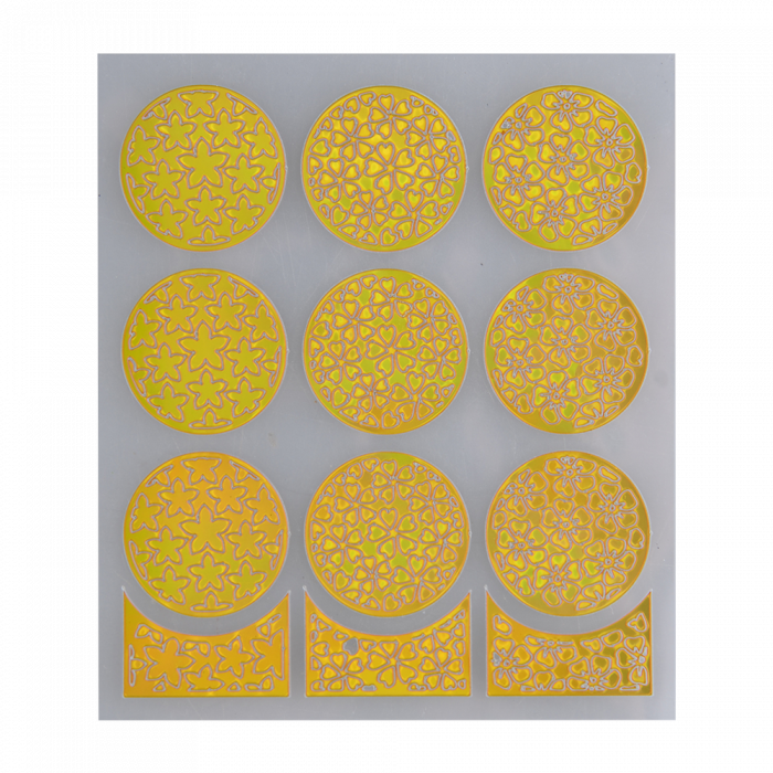 Nail Stencil 03 Gold: Öntapadós matrica díszítéshez...