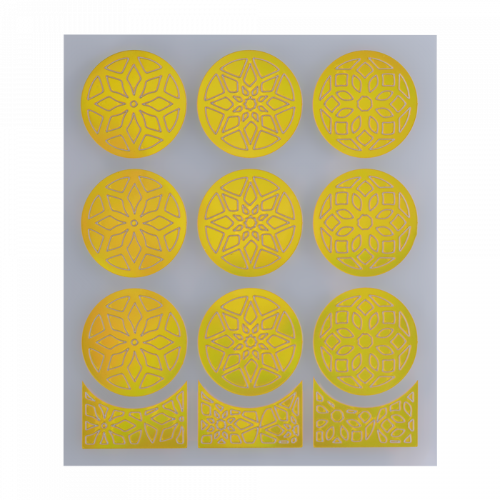 Nail Stencil 23 Gold: Öntapadós matrica díszítéshez...