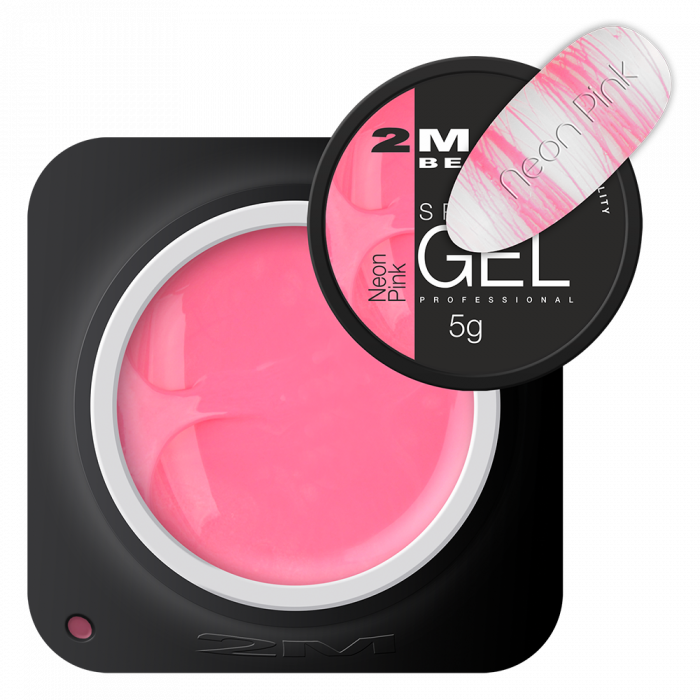 Spider Gel Neon Pink:Neon rózsaszín, nagyon rugalmas, nyúlós állagú műköröm díszítő zsel...