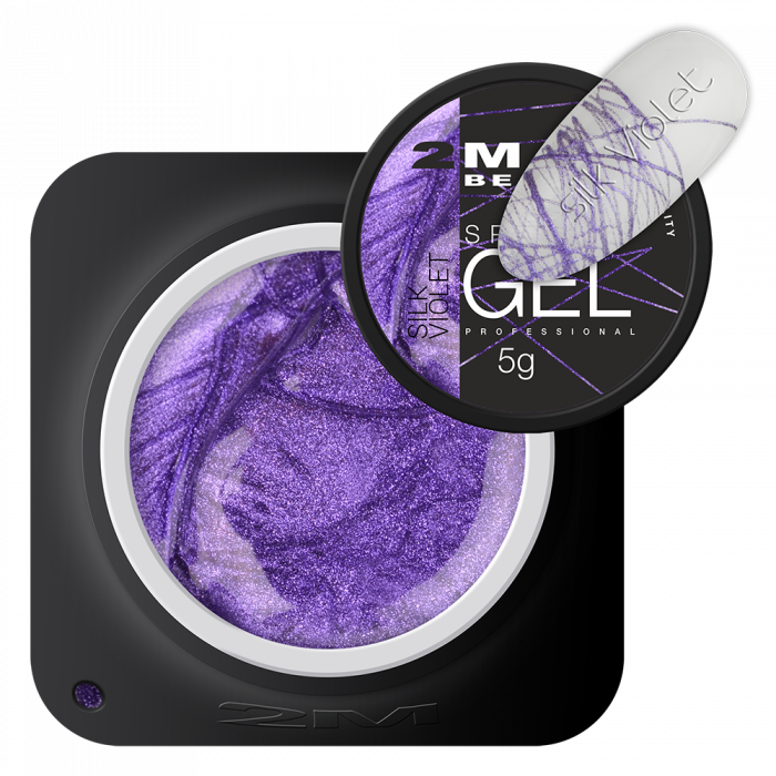 Spider Gel Silk Violet:Levendula színű, selymes hatású, nagyon rugalmas, nyúlós állagú műk...