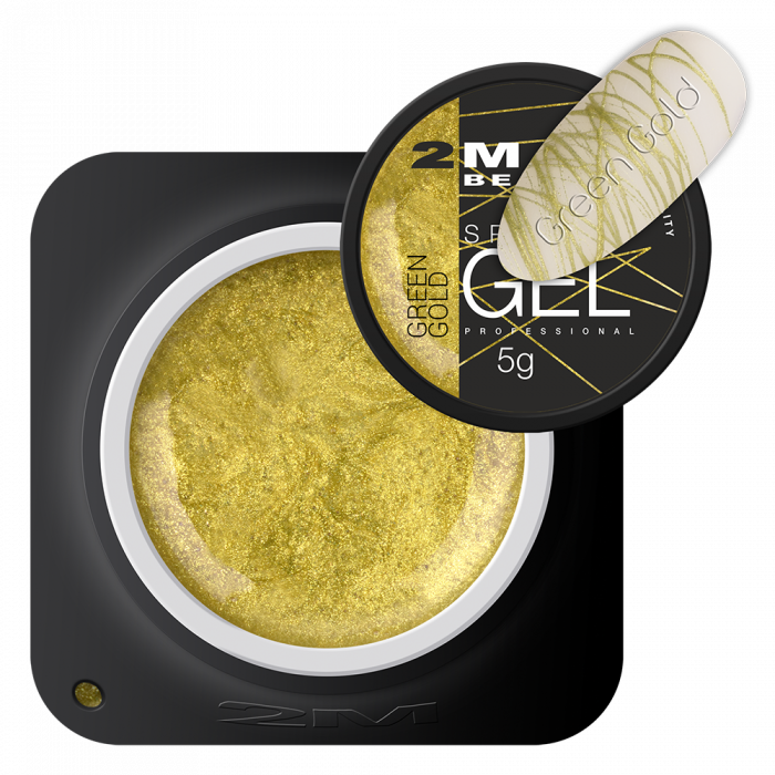 Spider Gel Green Gold:Zöldes arany színű, nagyon rugalmas, nyúlós állagú műköröm díszít...