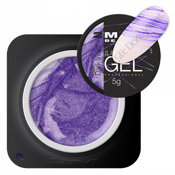 Spider Gel Silk Dark Violet:Sötét lila színű, selymes hatású, nagyon rugalmas, nyúlós állag...