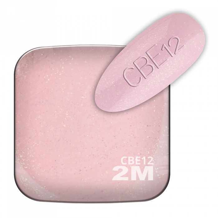 Gel Lack - Colored Base Elastic Shimmer CBE12:Rózsaszín, ezüstös fehér és arany csillámokkal,...