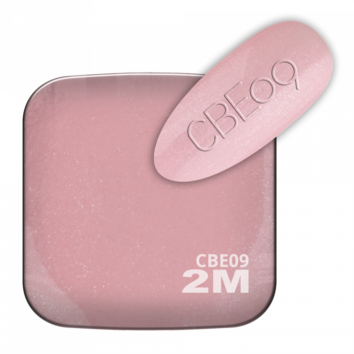 Gel Lack - Colored Base Elastic Shimmer CBE09:Barackos rózsaszín színű, ezüstös fehér mikrocs...