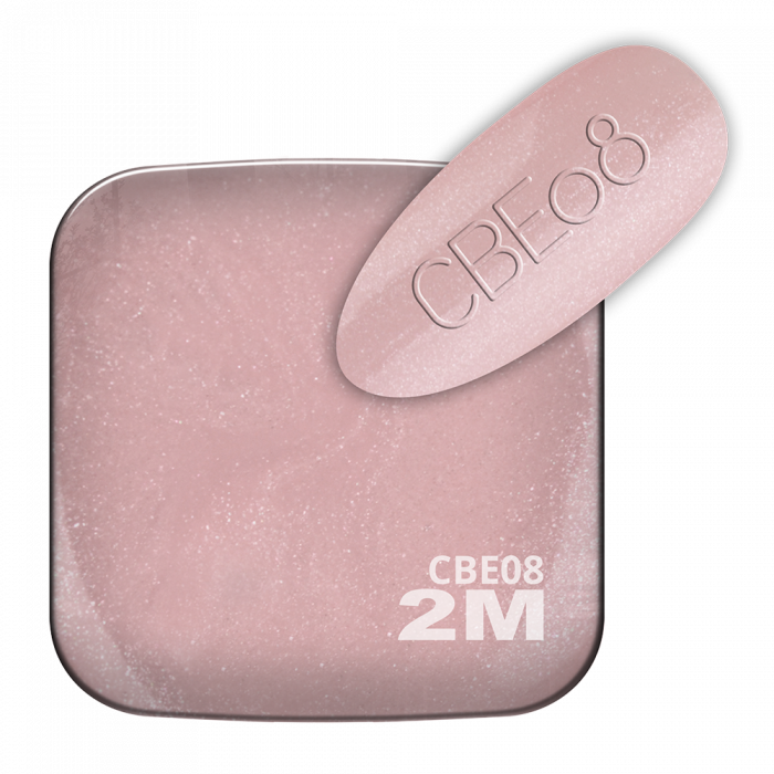 Gel Lack - Colored Base Elastic Shimmer CBE08:Nude színű, ezüstös fehér mikrocsillámmal, köze...