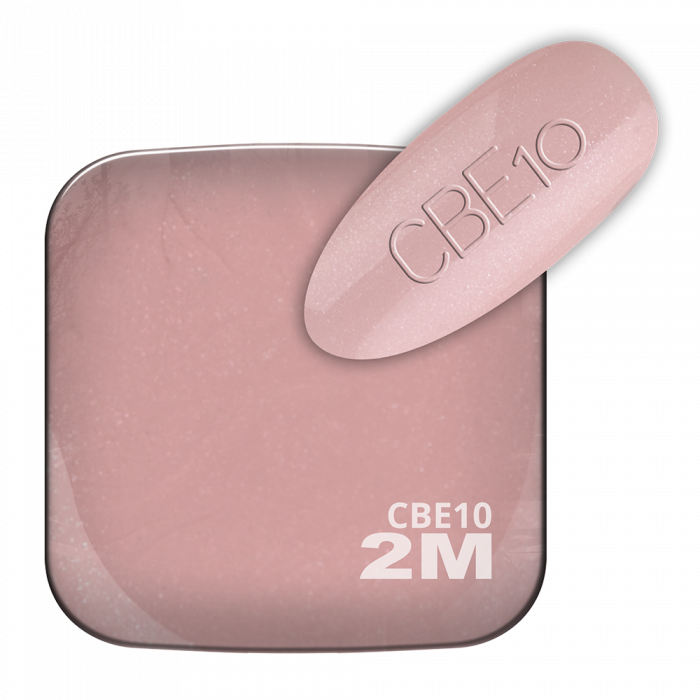 Gel Lack - Colored Base Elastic Shimmer CBE10:Meleg nude, ezüstös fehér mikrocsillámmal, közepe...