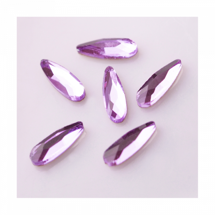 Csiszolt formakő csepp kicsi 12 - more light purple:...
