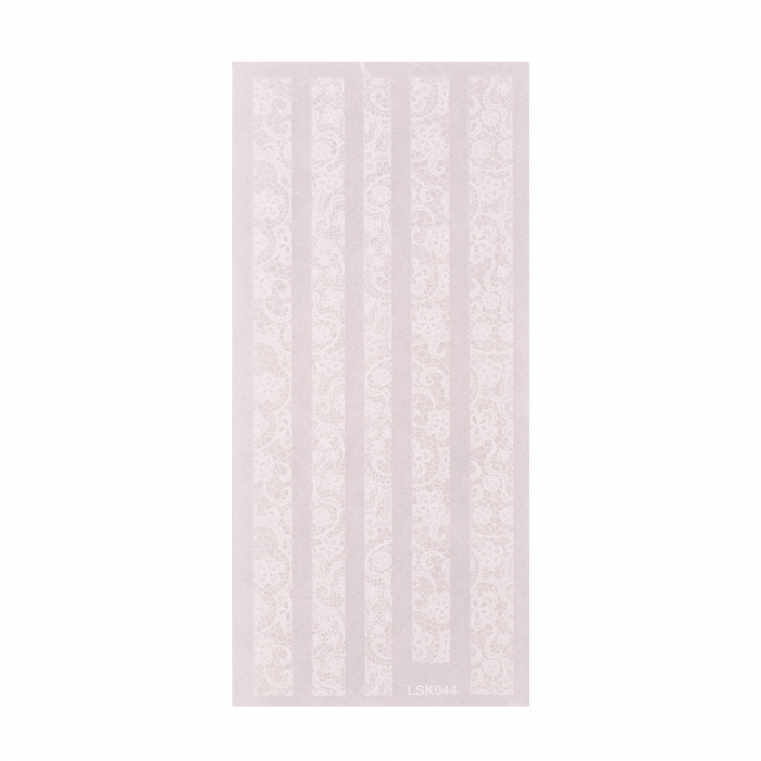 Nail sticker 54-02 - white: Öntapadós matrica díszítéshez...