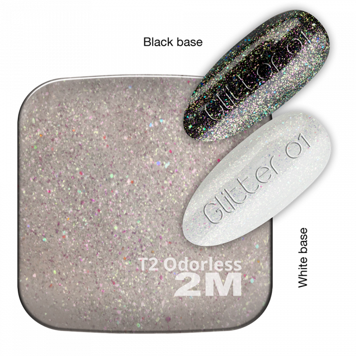 Easy off Top 2 Odorless Glitter 01:
Csillámos, sárgulásmentes, rendkívül tartós fedő gél la...