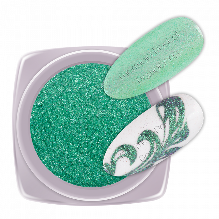 Pigmentpor Mermaid Pastel Powder 03:Kivételes fényű hableány effekt porok gyönyörű pasztell s...