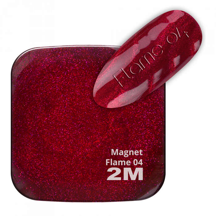 Gel Lack - Magnet Flame 04:
 
Különleges fényvisszaverő csillamokat tartalmazó vöröses bí...