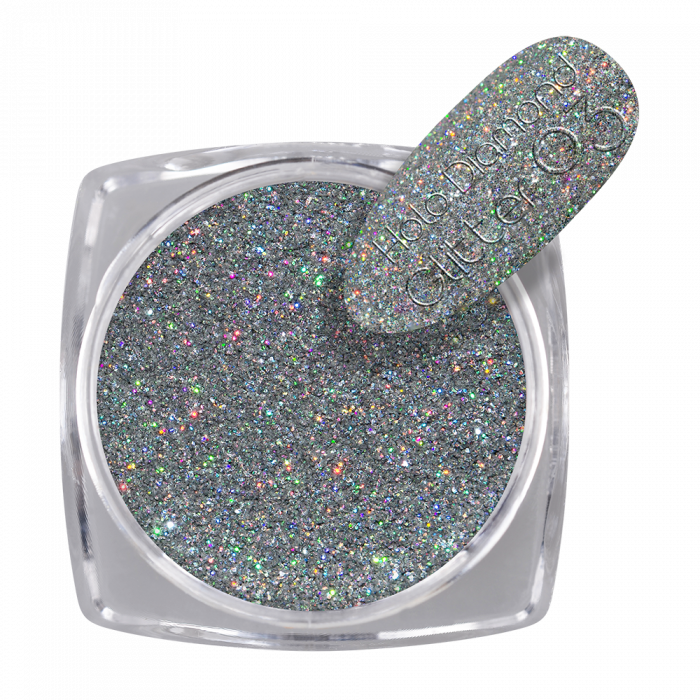 Csillámpor Holo Diamond Glitter 03:
 
Különleges hologram hatású csillámpor, mely a szivár...