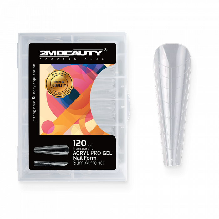 Acryl Pro Gel Nail Form Slim Almond - 120 darabos: Rugalmas, átlátszó, műanyag tip, melynek seg...
