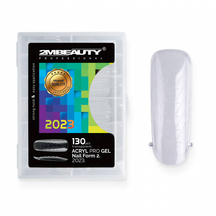 Acryl Pro Gel Nail Form 2 2023 - 120+10 darabos: Rugalmas, átlátszó, műanyag tip, melynek segít...