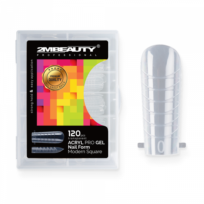 Acryl Pro Gel Nail Form Modern Square - 120 darabos:
 
Rugalmas, átlátszó, műanyag tip, melyn...