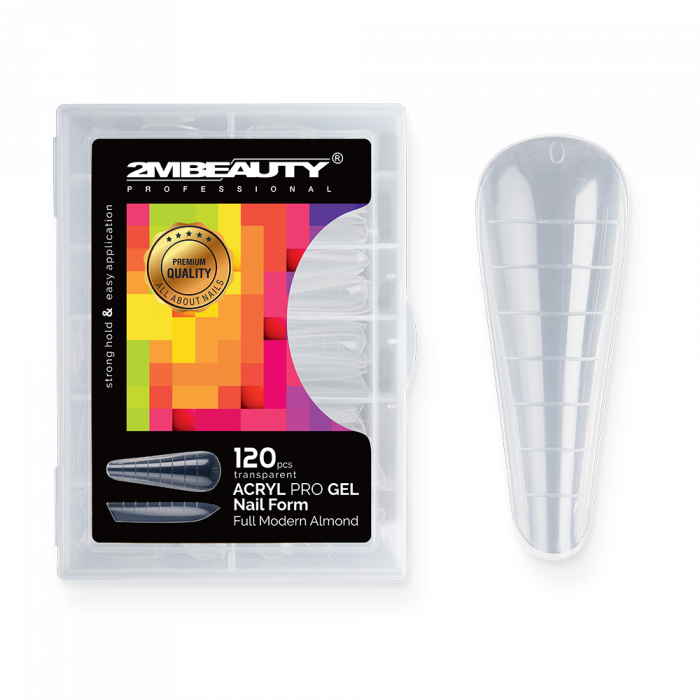 Acryl Pro Gel Nail Form Full Modern Almond - 120 darabos:
 
Rugalmas, átlátszó, műanyag tip, ...
