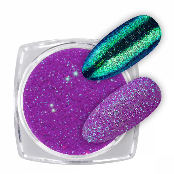 Glitter Mix Shiny Purple:Ragyogó csillámporok, bátran használhatod körömlakkos géllakkos alap...