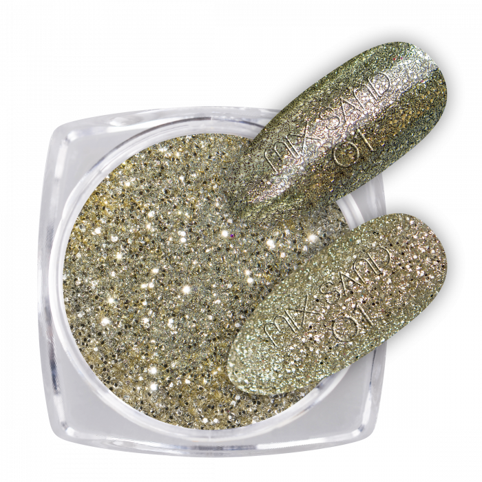 Glitter Mix Sand 01:Ragyogó csillámporok, bátran használhatod körömlakkos géllakkos alapra is...