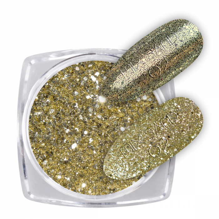 Glitter Mix Sand 02:Ragyogó csillámporok, bátran használhatod körömlakkos géllakkos alapra is...