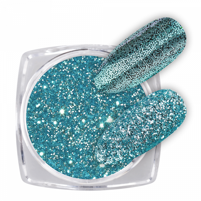 Glitter Mix Pastel Blue 03:Ragyogó csillámporok, bátran használhatod körömlakkos géllakkos al...