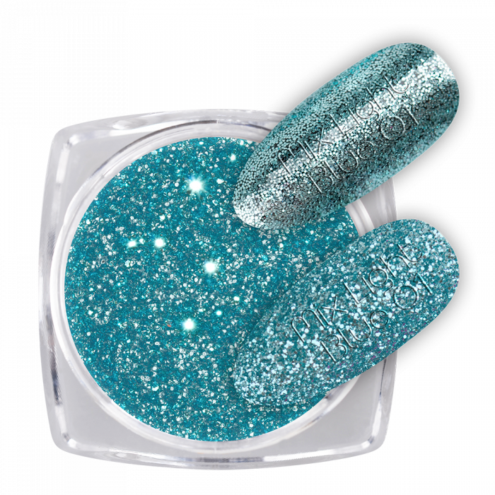 Glitter Mix Light Blue 01:Ragyogó csillámporok, bátran használhatod körömlakkos géllakkos ala...