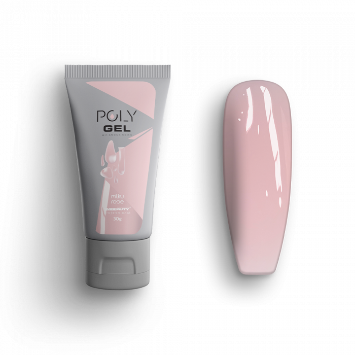 Polygel - Milky Rose - HEMA Mentes Építőzselé:
 
Nude-os rózsaszín polyzselé, amely hajl...