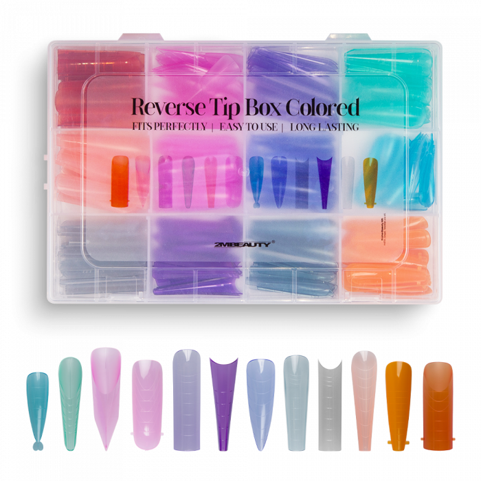 Reverse Tip Box Colored:
 
Színes, rugalmas, különböző formájú műanyag tipek, melyek seg...