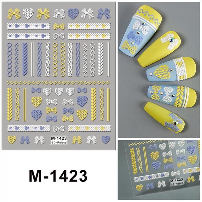 Köröm Matrica M-1423:
Fedezd fel legújabb körömmatricáinkat, melyekkel a műköröm díszít...