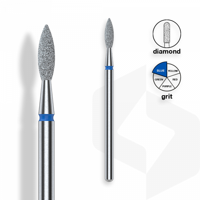 Staleks - Csiszolófej Gyémánt Hegyes Lándzsa 2,3 mm | 8 mm Kék | Közepes FA11B023-8:
- manik�...
