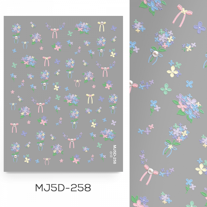 Köröm Matrica MJ5D-258:
Fedezd fel legújabb körömmatricáinkat, melyekkel a műköröm dísz�...