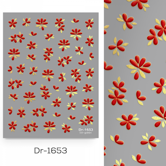 Köröm Matrica DR-1653:
Fedezd fel legújabb körömmatricáinkat, melyekkel a műköröm díszí...