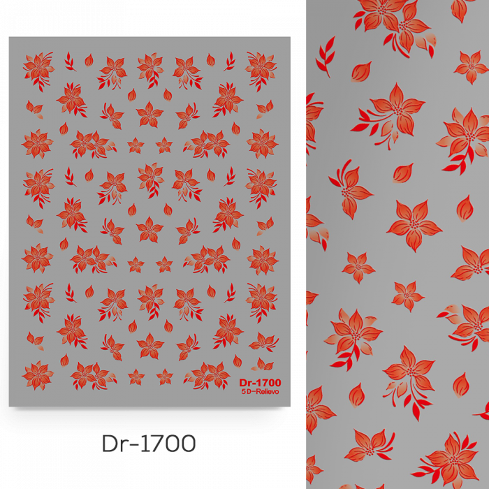 Köröm Matrica DR-1700:
Fedezd fel legújabb körömmatricáinkat, melyekkel a műköröm díszí...