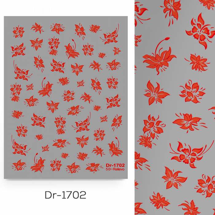 Köröm Matrica DR-1702:
Fedezd fel legújabb körömmatricáinkat, melyekkel a műköröm díszí...