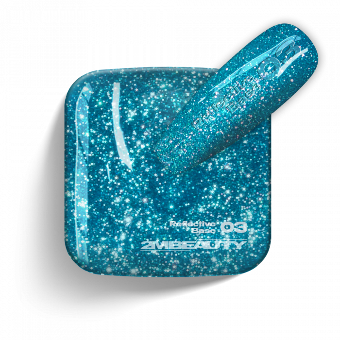Gel Lack - Reflective Base 03 - HEMA Mentes:
Fényvisszaverő csillámokat tartalmazó, 2in1 gél l...