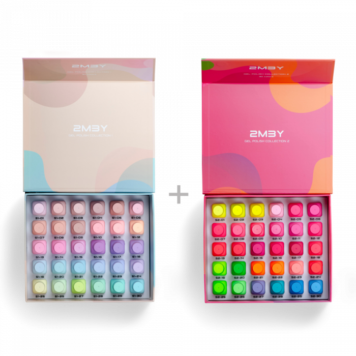 Gel Lack Szett - Collection 1-2 - Spring Pastel and Summer Neon - 2x30db:
A 2MBEAUTY Gel Lack Colle...
