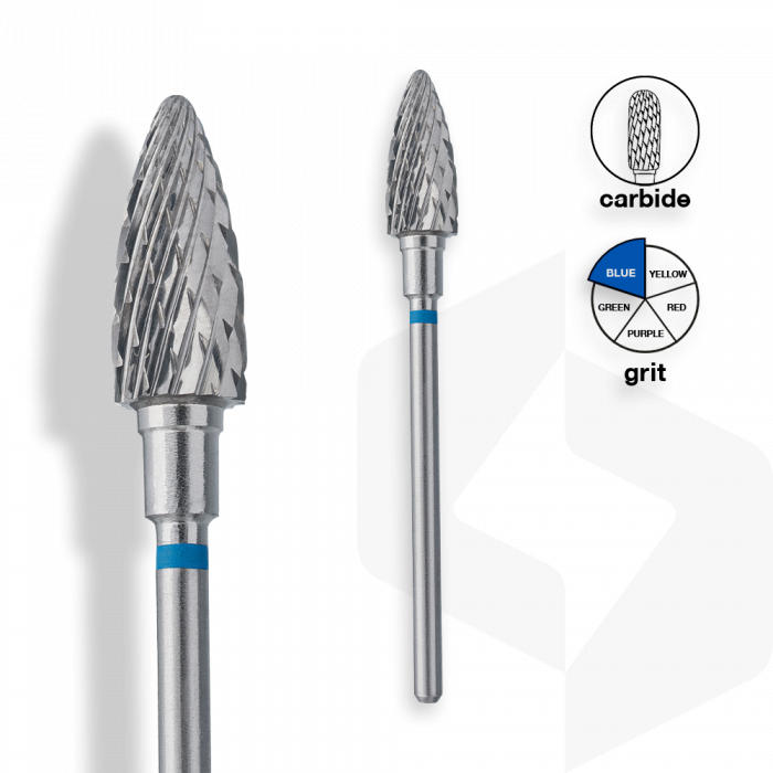 Staleks - Karbid Csiszolófej Kúp 6 mm | 14 mm Kék | Közepes - FT110B060-14:
- manikűrhöz és ...