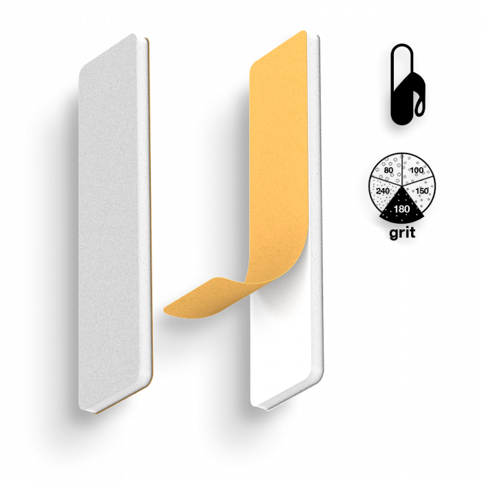 Staleks - Mini Öntapadó Utántöltő Körömreszelő Papír 180 Grit - 10db DFE-51-180W - Fehér:...