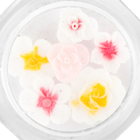 3D virágok gumiból porcelán hatással....