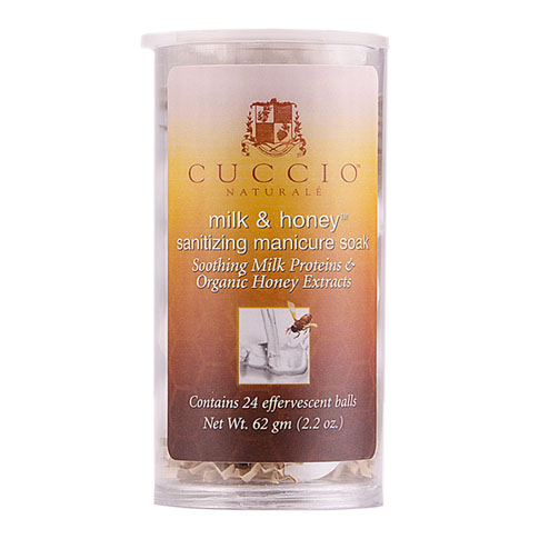 Cuccio tejes-mézes áztató golyók (Sanitizing manicure soak milk and honey): A pezsgő manikűr g...