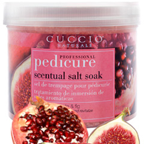 Cuccio áztató tengeri só gránátalmával és fügével ( Pedicure scentual salt soak pomegranate...