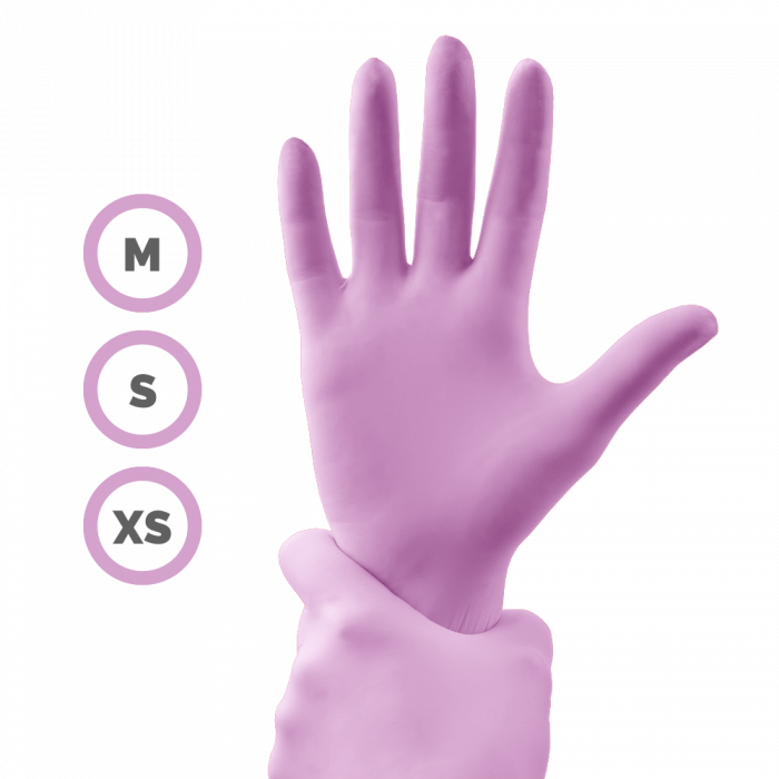 Gumikesztyű - Pink (XS, 50 db)