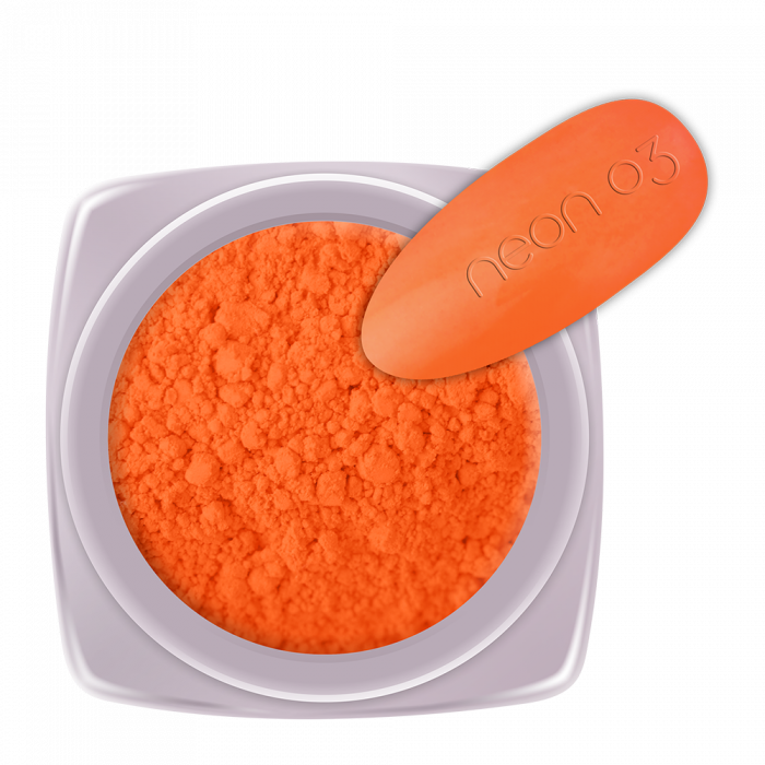 Pigmentpor neon 03:  Élénk színű, narancssárga, különleges pigment por a változatos körömd...
